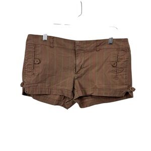 Vintage Y2K 2000s Arizona Size 11 Striped Micro Mini Low Rise Striped Shorts